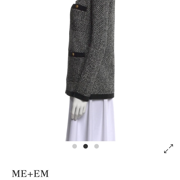 ME+EM Wool Blend Chevron Jacket NWOT. $288 plus $14.95 shipping on TRR! - Picture 9 of 10